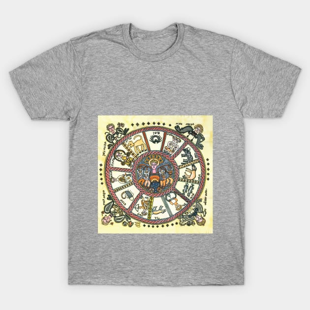 Bet Alpha Synagogue Zodiac T-Shirt by melartbubble